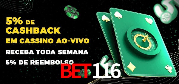 Promoções do cassino ao Vivo Bet116
